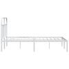 vidaXL Bed Frame White Powder-Coated Steel Super King Bed Frame