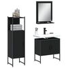vidaXL Bathroom Cabinet Set Black