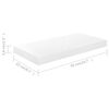 vidaXL Wall Shelf Set of 4 High gloss white Honeycomb MDF, Metal Medium