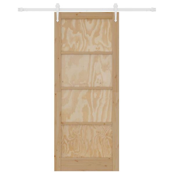 vidaXL Sliding Door ORKDAL Brown 33.86 x 83.07 in Solid Pine Wood