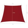 vidaXL Sunshade Sail Oxford Fabric Trapezium 2/4x9.8' Red