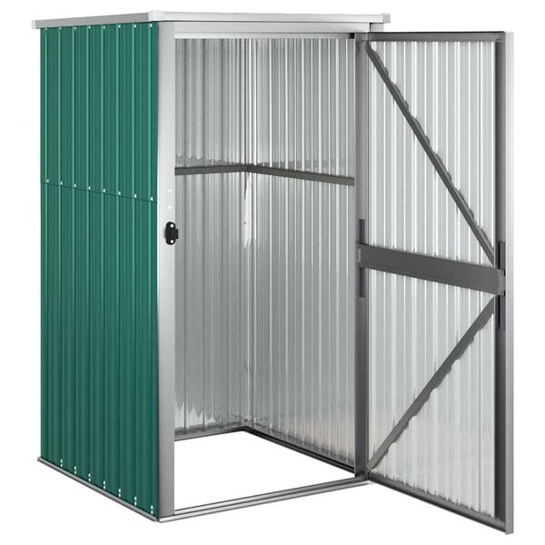 vidaXL Tool Shed Green Galvanized steel, metal, plastic