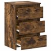 vidaXL Bed Cabinet Set of 2 Smoked oak Engineered wood Medium