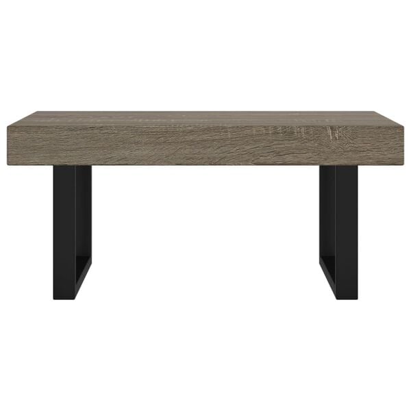 vidaXL Coffee Table Grey MDF with veneer Medium Durable Coffee Table