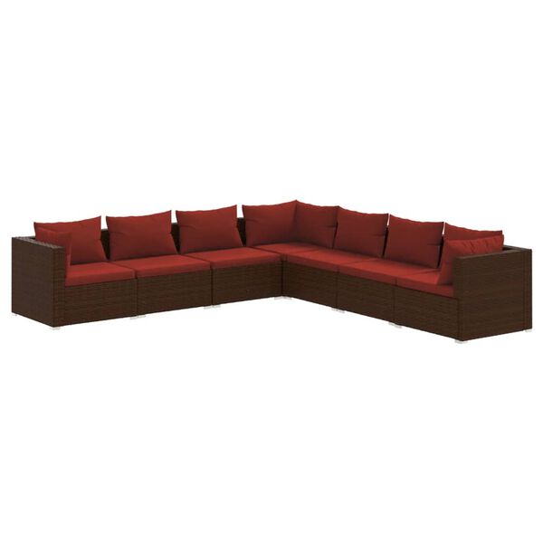 vidaXL Garden Lounge Set Brown