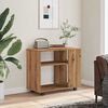 vidaXL Side Table Artisan Oak Engineered wood Small Swivel Side Table