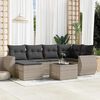 vidaXL Garden Sofa Set Light grey PE Rattan Large Modular