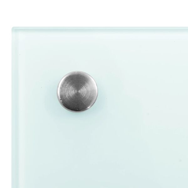 vidaXL Kitchen Backsplash White 39.4"x19.7" Tempered Glass