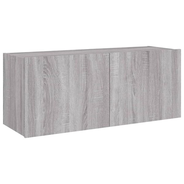 vidaXL TV Wall Cabinet Grey Sonoma Engineered wood TV Wall Cabinet
