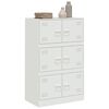 vidaXL Sideboard White Cold-rolled steel Medium Storage Cabinet