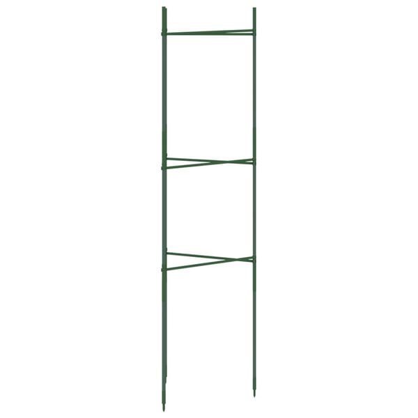 vidaXL Tomato Cage Set of 8 Green Steel with PE coating and PP connectors