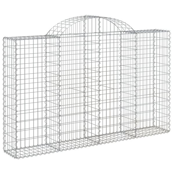 vidaXL Gabion Basket Set of 15 Silver Galvanized iron Large
