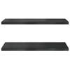 vidaXL Wall Shelf Black Stainless Steel 29.5 x 15.7 x 1.2 in