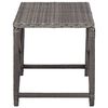 vidaXL Bench Grey PE (polyethylene) rattan, Powder-coated steel 31.5 in