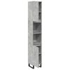 vidaXL Bathroom Cabinet Concrete Grey Engineered Wood, Iron Tall and Slim