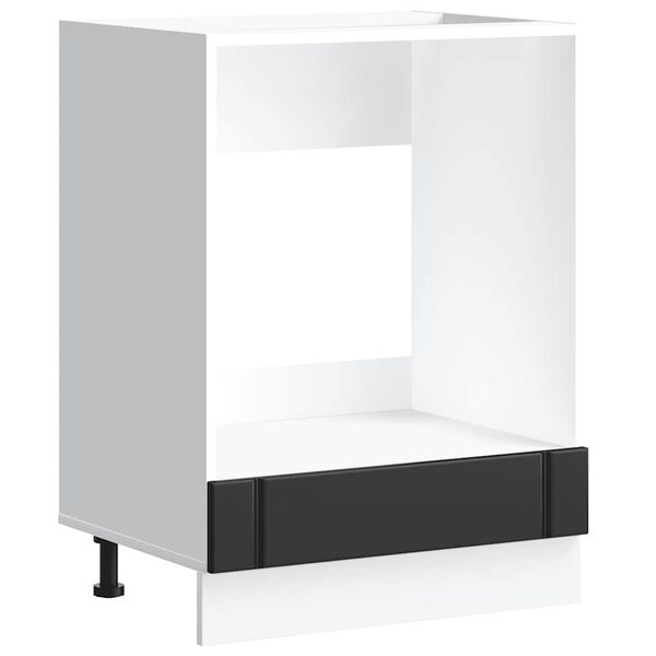 vidaXL Oven Cabinet Black Engineered Wood Compact Oven Cabinet