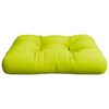 vidaXL Pallet Cushion Bright Green Polyester 23.6 x 23.6 x 4.7 in