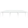 vidaXL Party Tent White Polyethylene roof, Iron frame Large Durable