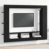 vidaXL TV Cabinet Black oak 59.84 x 8.66 x 44.49 in Engineered wood