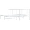 vidaXL Bed Frame White Powder-coated steel Super King Bed Frame