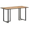 vidaXL Dining Table Rough Mango Wood Rough mango wood and powder-coated iron