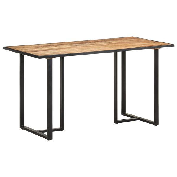 vidaXL Dining Table Rough Mango Wood Rough mango wood and powder-coated iron