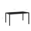 vidaXL Garden Table And Chair Black