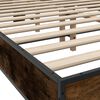 vidaXL Bed Frame Smoked Oak Engineered Wood Double Durable Bed Frame