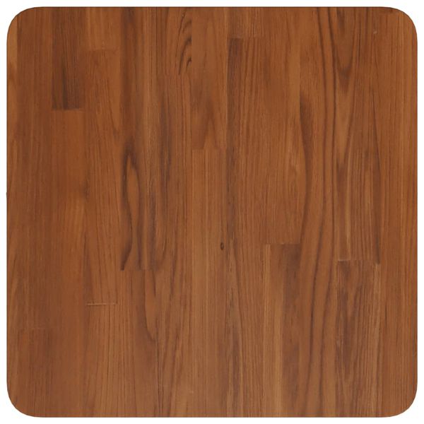 vidaXL Table Top Dark brown Solid oak wood 15.7in x 15.7in Durable