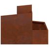 vidaXL Garden Planter Brown 23.62 x 23.62 x 19.69 in Weathering Steel