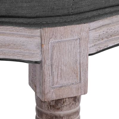 vidaXL Bench Dark Gray 59.1"x15.7"x18.9" Linen and Solid Wood