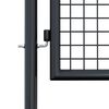vidaXL Mesh Garden Gate Galvanised Steel 39.4x68.9" Grey