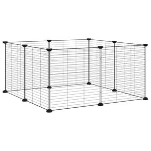vidaXL Pet Cage Black Powder-coated steel Small Collapsible Pet Cage