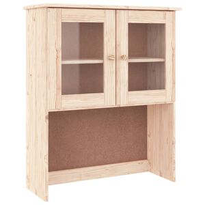 vidaXL Dresser Top Natural wood Solid pine wood, glass Medium