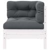 vidaXL 2-seater Garden Sofa Set of 2 White, Gray