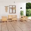 vidaXL Garden Lounge Set Brown Solid Pine Wood Large Modular