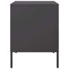 vidaXL Bedside Cabinet Black Steel Medium Bedside Cabinet Rectangular