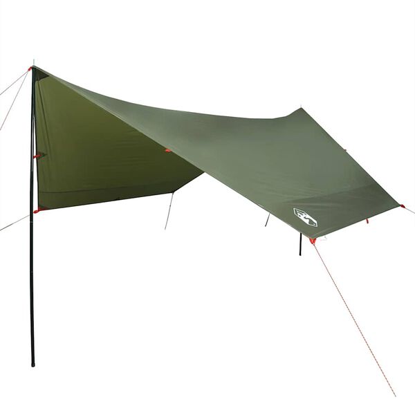 vidaXL Camping Tarp Olive Green 181.9x120.5x83.1" Waterproof
