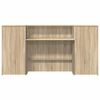 vidaXL Reception Desk Sonoma oak Engineered wood Large Reception Desk