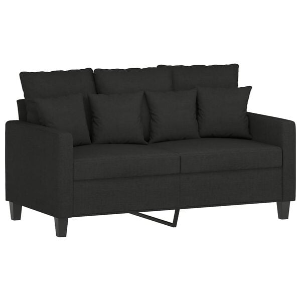 vidaXL Sofa Set Black Fabric (100% polyester), metal, textilene, plywood