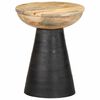 vidaXL Side Table Black Solid mango wood Small Decorative Inlays