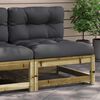 vidaXL Patio Sofa Armless with Cushions Impregnated Wood Pine