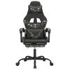 vidaXL Gaming Chair with Footrest Black and Camouflage Faux Leather
