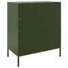 vidaXL Sideboard Olive Green Steel Medium Cabinet Rectangular