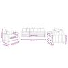 vidaXL Sofa Set Cream Velvet (100% polyester), metal, textilene, plywood