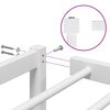 vidaXL Bed Frame White Steel Full Bed Frame Rectangular Modern