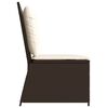 vidaXL Garden Bench with Cushion Brown Poly rattan