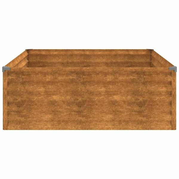 vidaXL Garden Raised Bed Normal metal color that develops rust over time