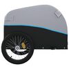 vidaXL Bike Trailer Black and Blue 66.1 lb Iron