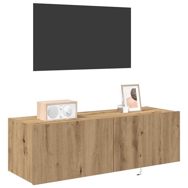 vidaXL TV Wall Cabinet Artisan Oak 39.37 x 13.78 x 12.20 in